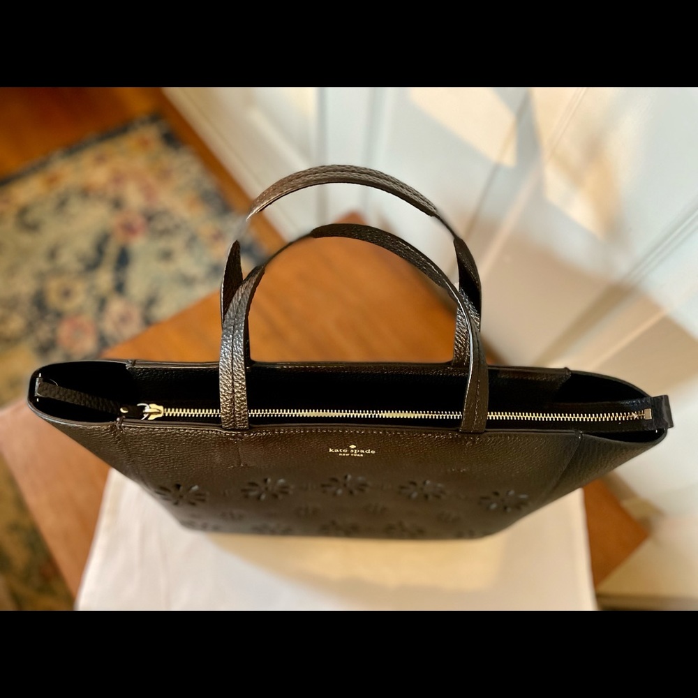 ⭐️NEW Kate spade Faye Drive Elisabeth tote black leather convertible bag NWOT - Picture 6 of 13